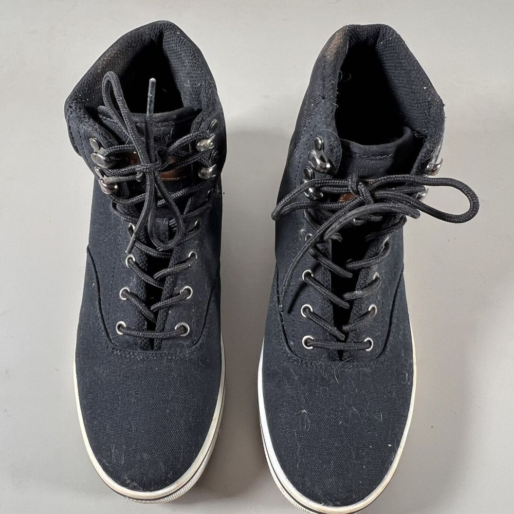 Vlado Footwear Men's Black High Top Milo Canvas Shoes Size‎ 7.5 IG-2711-201
